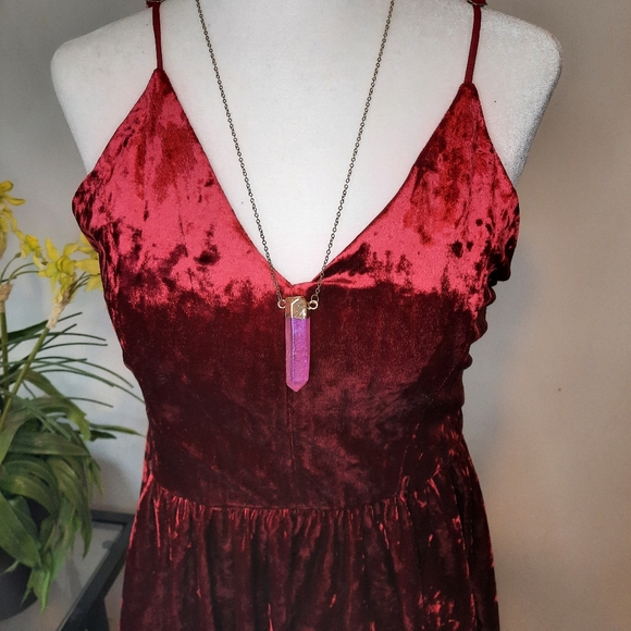 Red Velvet Cocktail Dress - Picture 8 of 8
